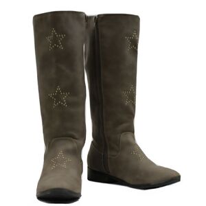 Justice Brown Star Embellished Boots